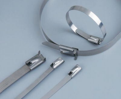 Stainless steel cable tie-L-shaped ball self-locking